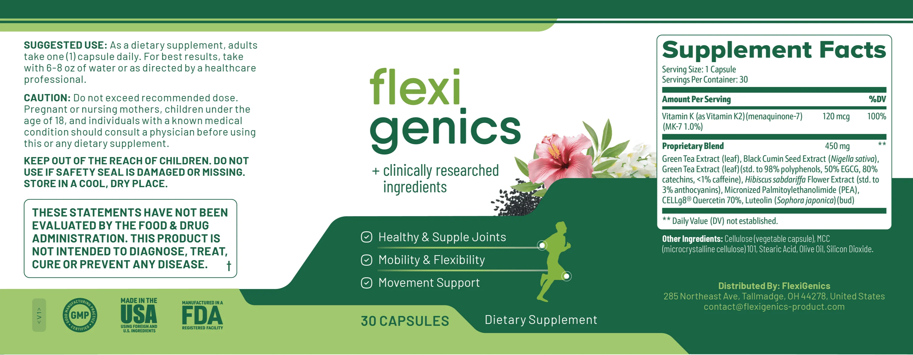 Flexigenics Product Label